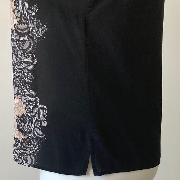 Talbots Silk Top Women Size 12 Sleeveless Blouse Semi Keyhole Floral Print Class - Picture 7 of 9